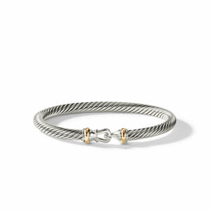 David Yurman Cable Bracelet in Silver and 18-Karat Yellow Gold (Image 4)