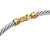 Buckle Classic Cable Bracelet in Sterling Silver with 18K Yellow Gold, 3mm