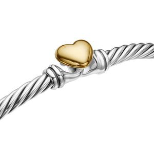 David Yurman The Cable Collection® Bracelet in Silver and 18-Karat Yellow Gold (Image 4)