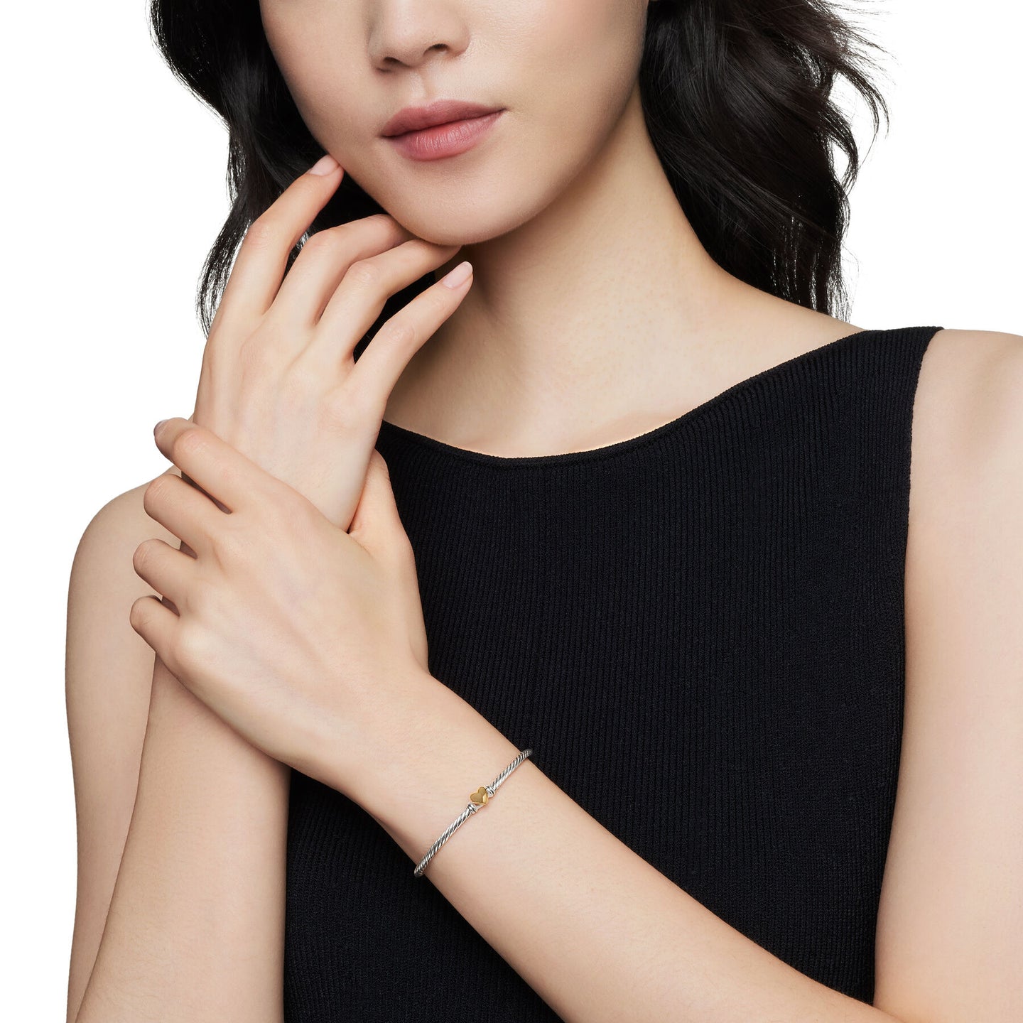 David Yurman The Cable Collection® Bracelet in Silver and 18-Karat Yellow Gold (Image 5)