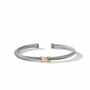 David Yurman Cable Bracelet in Silver and 18-Karat Yellow Gold (Image 4)