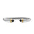 Classic Cable Cuff in Sterling Silver with 14K Yellow Gold and Black Onyx, 5mm