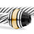 Classic Cable Cuff in Sterling Silver with 14K Yellow Gold and Black Onyx, 5mm