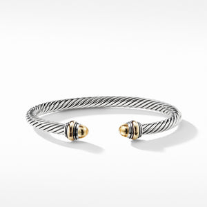 David Yurman Cable Bracelet in Silver and 14-Karat Yellow Gold (Image 4)