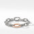 David Yurman The Throroughbred&amp;reg Collection  Bracelet in Stainless Steel and 18-Karat Rose Gold