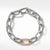 David Yurman The Throroughbred&amp;reg Collection  Bracelet in Stainless Steel and 18-Karat Rose Gold (Image 2)