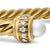Classic Cablespira Cuff in 18K Yellow Gold with Pearls and Diamonds, 3mm