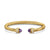 Classic Cablespira Bracelet in 18K Yellow Gold with Amethyst and Diamonds, 5mm