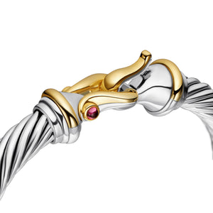 David Yurman The Cable Collection® Bracelet in Silver and 18-Karat Yellow Gold (Image 4)