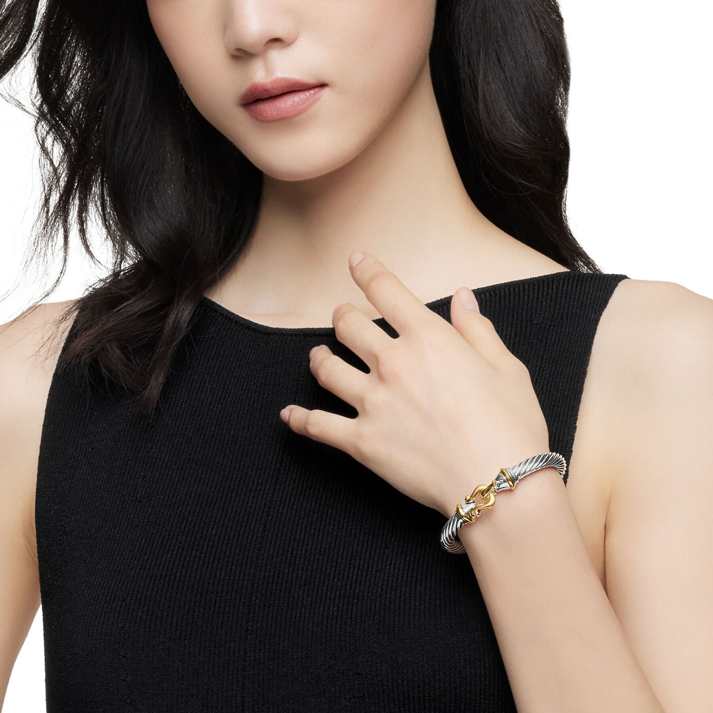 David Yurman The Cable Collection® Bracelet in Silver and 18-Karat Yellow Gold (Image 5)
