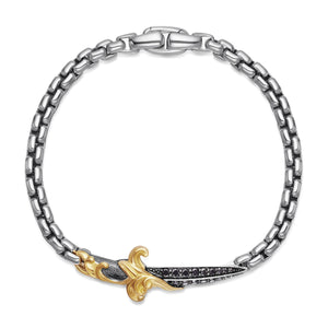 David Yurman The Waves Collection Bracelet in Silver and 18-Karat Yellow Gold (Image 2)