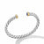 David Yurman Cable Cuff Bracelet in Sterling Silver with 18K Yellow Gold and Lapis, 6mm in 18-Karat Rose Gold (Image 2)