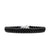 Woven Box Chain Bracelet in Sterling Silver with Black Stainless Steel and Black Nylon, 10mm