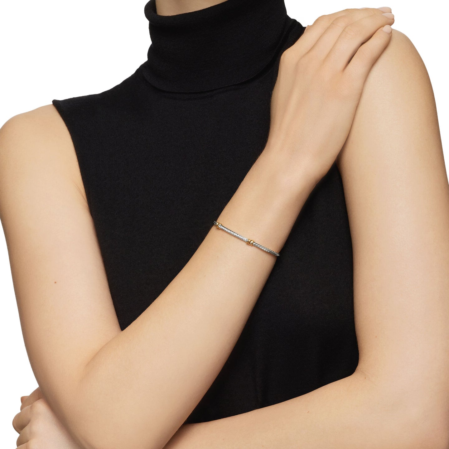 David Yurman The DY Helena Collection Bracelet in Silver and 18-Karat Yellow Gold (Image 5)