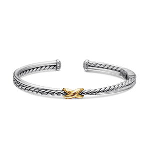 David Yurman The X Collection Bracelet in Silver and 18-Karat Yellow Gold (Image 3)