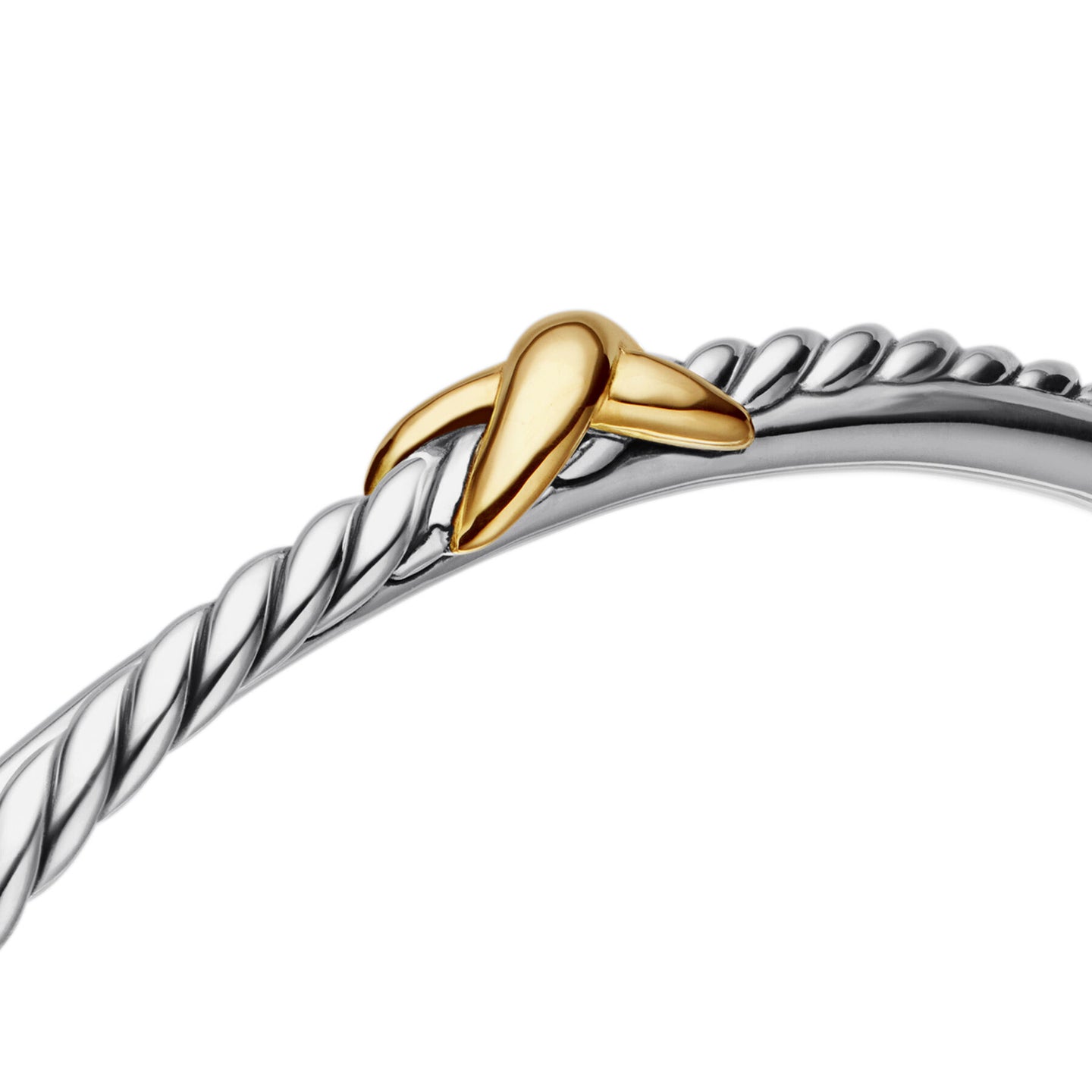 David Yurman The X Collection Bracelet in Silver and 18-Karat Yellow Gold (Image 4)