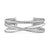 Bold Crossover Three Row Cuff in Sterling Silver, 19mm