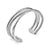 Bold Crossover Three Row Cuff in Sterling Silver, 19mm