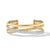 Pavé Crossover Three Row Cuff Bracelet in 18K Yellow Gold with Diamonds, Size Large