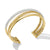 Pavé Crossover Three Row Cuff Bracelet in 18K Yellow Gold with Diamonds, Size Large
