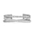 Crossover Three Row Cuff Bracelet in Sterling Silver with Diamonds, 20mm, Size Small