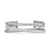Crossover Three Row Cuff Bracelet in Sterling Silver with Diamonds, 20mm, Size Large