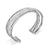 Crossover Three Row Cuff Bracelet in Sterling Silver with Diamonds, 20mm, Size Large