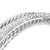 Crossover Three Row Cuff Bracelet in Sterling Silver with Diamonds, 20mm, Size Large