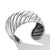 Sculpted Cable Cuff Bracelet in Sterling Silver, Size Large