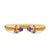 Renaissance Cablespira Cuff in 18K Yellow Gold with Amethyst, Pink Tourmaline and Tsavorite, 9mm, Size Medium