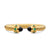 Renaissance Cablespira Cuff in 18K Yellow Gold with Black Onyx and Tsavorite, 9mm