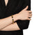 Renaissance Cablespira Cuff in 18K Yellow Gold with Black Onyx and Tsavorite, 9mm
