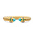 Renaissance Cablespira Cuff in 18K Yellow Gold with Turquoise, Tsavorite and Tanzanite, 9mm