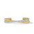 Pavé Crossover Two Row Cuff Bracelet in 18K Yellow Gold with Diamonds, Size Large
