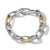 DY Madison Chain Bracelet in Sterling Silver with 18K Yellow Gold, Size Medium