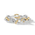 DY Mercer Bracelet in Sterling Silver with 18K Yellow Gold and Pavé Diamonds, Size Medium