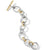 DY Mercer Bracelet in Sterling Silver with 18K Yellow Gold and Pavé Diamonds, Size Medium