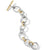DY Mercer Bracelet in Sterling Silver with 18K Yellow Gold and Pavé Diamonds, Size Large