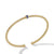 Cable Classics Center Station Bracelet in 18K Yellow Gold with Pavé Blue Sapphires, Size Medium