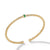 Cable Classics Center Station Bracelet in 18K Yellow Gold with Pavé Emeralds, Size Medium