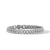 Curb Chain Bracelet in Sterling Silver with Pavé Diamonds, Size Large
