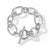 DY Mercer Bracelet in Sterling Silver with Pavé Diamonds, Size Large