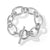 DY Mercer Bracelet in Sterling Silver with Pavé Diamonds, Size Medium