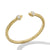 Cable Bracelet in 18K Yellow Gold with Diamonds, Size Medium