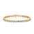 Bezel Set Tennis Bracelet in 18K Yellow Gold with Tanzanite, 4.7mm