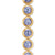 Bezel Set Tennis Bracelet in 18K Yellow Gold with Tanzanite, 4.7mm