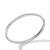 Sculpted Cable Bangle Bracelet in 18K White Gold, Size Medium