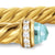 Cablespira Flex Bracelet in 18K Yellow Gold with Aquamarine and Diamonds, 4mm