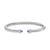 Cablespira Flex Bracelet in Sterling Silver with Amethyst and Diamonds, 4mm, Size Medium