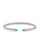 Cable Flex Bracelet in Sterling Silver with 14K Yellow Gold and Turquoise, 4mm